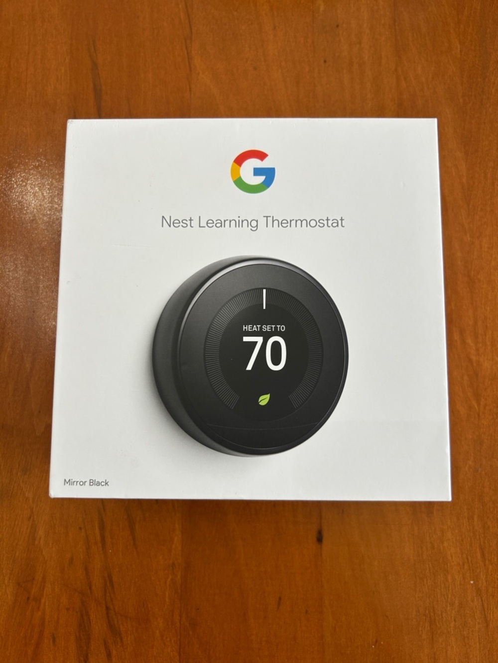 Google Nest Thermostat - Mirror Black Finish